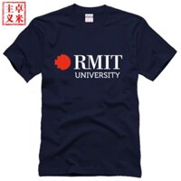 Áo Thun Tay Ngắn Dáng Rộng In Chữ RMIT Melbourne Royal Physics Thời Trang Mùa Hè Cho Học Sinh