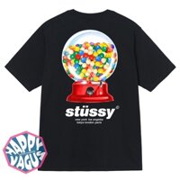 Áo Thun Tay Ngắn In Chữ Stussy GUMBALL Gum Gacha Kiểu Đường Phố Mỹ Cá Tính