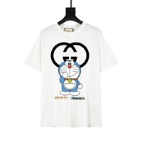 Áo Thun Tay Ngắn In Hình Mèo Doraemon Dễ Phối Đồ Thời Trang Cho Nam Và Nữ