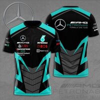 Áo Thun Tay Ngắn Thoáng Khí In Logo Mercedes Benz Racing Team Keto F1 Season Petronas Motorsport