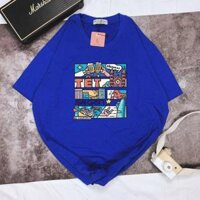 Áo Thun Tay Ngắn Unisex Đủ Size M L XL - TẾT SAIGON - Xanh Dương,L