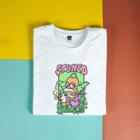 Áo thun tay ngắn unisex Chodole cho cả nam và nữ, vải cotton in hình Happy and Chill 5 (nhiều màu)