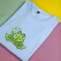 Áo thun tay ngắn unisex Chodole cho cả nam và nữ, vải cotton in hình Happy and Chill Moment 4 (nhiều màu)