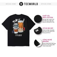 Áo thun Teeworld TW x Vietnamese Food - Ca Phe Sua Da Nam Nữ Trắng Đen Form Rộng Unisex .