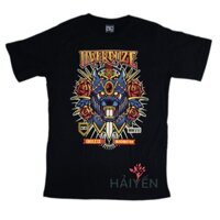 Áo thun Thái Lan in 3D hình đầu sói xanh dương cắm thanh gươm T0134