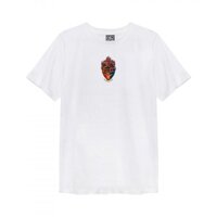 Áo thun Thái Lan trắng in 3D trái tim lửa Overdose giữa ngực T0293