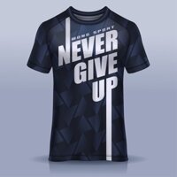 Áo thun thể thao Áo chạy bộ cổ tròn Không bao giờ từ bỏ 365 Run Challenge RU0001 In Size S-5XL
