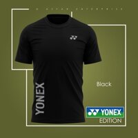 Áo Thun Thể Thao Cầu Lông Tay Ngắn Cổ Tròn Vải Vi Sợi BAJU LELAKI WANITA Phiên Bản UNISEX