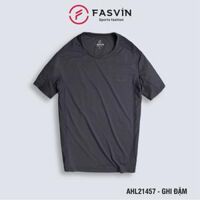 Áo thun thể thao nam Fasvin AHL21457.HN chất Nylon cao cấp vải mềm mịn thoáng mát thoải mái - Ghi đậm - Size 4