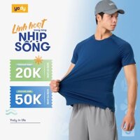 Áo thun thể thao nam YODY áo tshirt tay raglan, thoải mái vận động, thấm hút tốt MATS25S028