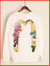 ♞,♘,♙Áo thun thêu đại bàng nam Evisu, Áo thể thao dài tay đa năng COD