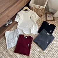 Áo Thun Thêu Hình Chú Gấu Min House