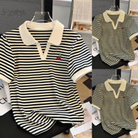 Áo thun thêu kẻ ngang, chất vải 100% cotton, phong cách trẻ trung basic năng động XM genlyfashion FG053