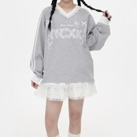 Áo thun thêu ren nữ Áo thun thời trang phong cách Balley