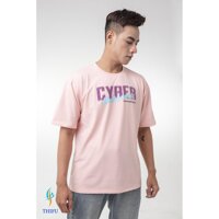 Áo Thun THIFU FASHION Tay Lỡ Hoạ Tiết Hoạt Hình CYBER Chất Liệu Cotton, Thấm Hút Tốt Phù Hợp Cho Cả Nam Và Nữ - HỒNG,XL