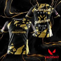 Áo thun thời trang CHAMPION GAMING Valorant Game For Life Gamer CSGO Fortnite pubg PC GAMING