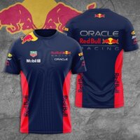 Áo thun thời trang mùa hè Red Bull Racing, Red Bull F1, Formula One, Áo thun Haoya Mobil 1
