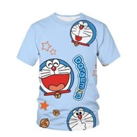 Áo thun thời trang Plus Size Jersey Doremon Áo thun nam Robot thiết kế áo sơ mi vải vụn Phim hoạt hình ❥ ❈ Áo và áo thun in hình