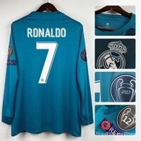 Áo thun thứ ba của Real Madrid 2017 / 18 Phiên bản cổ điển Ronaldo Custom Football League HYEV
