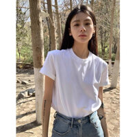 Áo thun Tiehouse trắng trơn basic 3 size - áo phông trắng - áo phông trơn form rộng