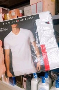 Áo Thun Tommy Cotton Cổ V Tách Set