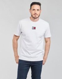 Áo Thun Tommy Jeans Cổ Tròn, Logo Giữa Ngực (Trắng)