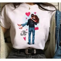 Áo thun trắng in Cao Cấp