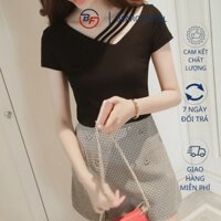 Áo thun trắng nữ,áo phông trơn nữ BEAOFFICIAL phiên bản hàn quốc dành cho sinh viên cổ áo chữ V dáng ôm mùa hè
