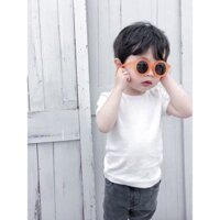 Áo thun trắng trơn cho bé gái và bé trai