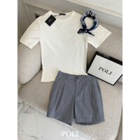 Áo thun trắng trơn form rộng POLI siêu đáng yêu