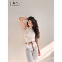 ÁO THUN TRẮNG TRƠN NỮ KHÔNG TAY ĐƠN GIẢN CLOUD