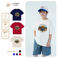 Áo thun trẻ em bé trai, bé gái, áo thun ngắn tay form rộng in chữ EXPEDITION - ISEE VN Local Brand