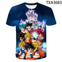 Áo thun trẻ em mùa hè Dragon Ball Áo thun in hình Ngộ Không Quần áo trẻ em thông thường