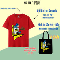 Áo thun trẻ em siêu anh hùng Batman, vải co giãn thoải mái