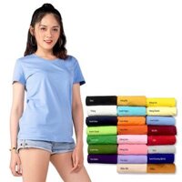 Áo Thun Trơn Andromeda Cổ Tròn Ngắn Tay Nhiều Màu Cho Cả Nam và Nữ Vải Dày Mịn - Tím Môn - XXXL