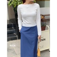 Áo thun trơn, áo thun tay dài nữ NHIENVINTAGE BT136