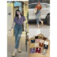 Áo thun trơn cổ tim 7915 QC