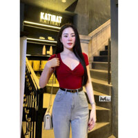 áo thun trơn cổ tim tay ngắn chất cotton mềm mịn (5.5)