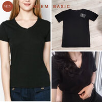 Áo thun trơn cổ tim