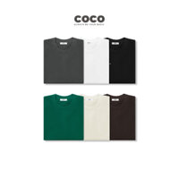 Áo thun trơn COCO 100% cotton 250gsm form oversize