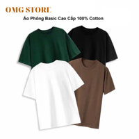 Áo thun trơn đen OMG store 100% cotton cao cấp