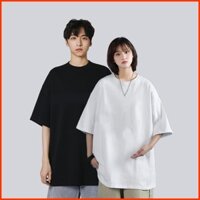 Áo thun trơn đen trắng nam nữ unisex form rộng, tay lỡ chất cotton 100% co dãn 4 chiều - NAI Yummy
