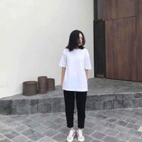 Áo thun trơn Kirkland Unisex Oversize [Nam,Nữ]  - Trắng, Đen, Xanh, Vàng