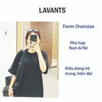 Áo thun trơn màu đen Localbrand Lavants cotton 100% form rộng tay lỡ unisex nam nữ thoáng mát
