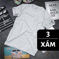 Áo Thun Trơn Nam Nữ Nhiều Màu - THUN COTTON - Đủ Size ATT - Xám,Size XL