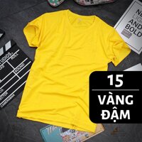 Áo Thun Trơn Nam Nữ Nhiều Màu - THUN COTTON - Đủ Size ATT - Vàng đậm,Size M