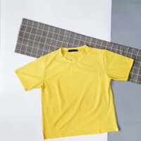 Áo Thun Trơn Nữ Có Size Tay Ngắn Màu Vàng