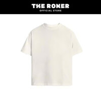Áo thun trơn OVERSIZE kem nhạt THE RONER 100% Cotton 230gsm Local Brand Unisex