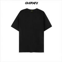 Áo Thun Trơn - Tay Lỡ Unisex Form Rộng Overate Màu Đen