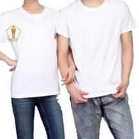 Áo Thun Trơn TRAZ Phom Suông Dùng Chung Nam Nữ Vải Dày Màu Đen, Đỏ, Xám, Trắng Ngắn Tay Cổ Tròn - Trắng,M &lt; 55 kg 1m5 - 1m65